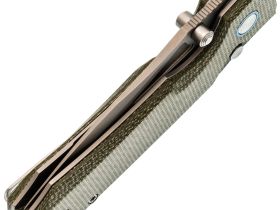 Складной нож Remette Rhino, сталь Sandvik 14C28N, рукоять микарта, зеленый