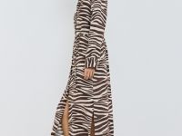 Платье-рубашка с поясом, Бежевый