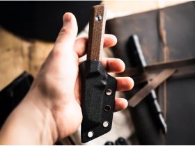 Нож с фиксированным клинком Boker Thicker Clipper, сталь D2, рукоять микарта, коричневый