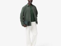 Мужская хлопковая футболка Lacoste с коротким рукавом