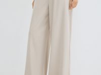 Широкие брюки с эластичным поясом, Бежевый