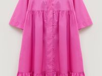 Хлопковое платье с v-образным вырезом