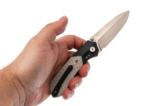 Складной нож Remette Meteor, сталь M390, рукоять Titanium Alloy/Carbon Fiber
