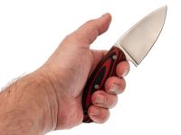 Разделочный нож Бобр цм, сталь N690, рукоять G10, черно-красный