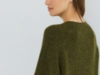 Джемпер из пряжи с шерстью альпака, Зеленый