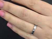 Обручальное кольцо из белого золота с бриллиантом э4701кц08110300