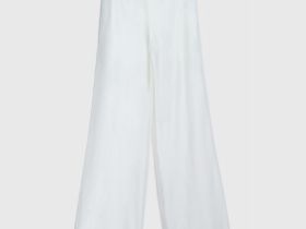 Брюки из полупрозрачной ткани, Белый