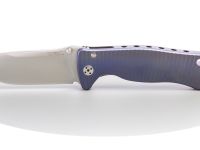 Нож складной LionSteel SR2 V (VIOLET) Mini, сталь Uddeholm Sleipner® Satin Finish, рукоять титан по технологии Solid®, фиолетовый