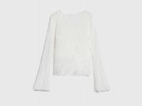 Кружевной лонгслив для девочек, Белый