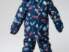 Комплект текстильный с полиуретановым покрытием для мальчиков: куртка, полукомбинезон