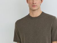 Вязаная футболка из пряжи, Коричневый