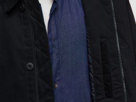 Утепленная куртка с вельветовым воротником