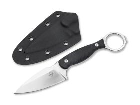 Нож с фиксированным клинком Boker Accomplice, сталь D2, рукоять G10, черный