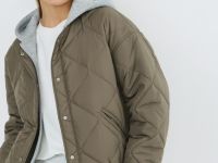 Стёганая куртка с капюшоном, Желтый