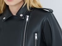 Куртка-косуха из искусственной кожи, Черный