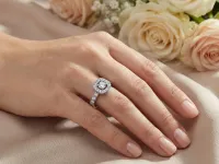 Кольцо из белого золота э4712кц08167300