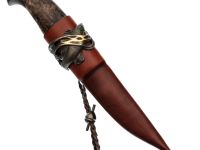 Нож Финка Карп, сталь N690, рукоять карельская береза, серый