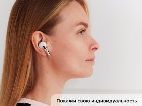 Комплект наклеек VLP Easy Art Бэтмен для Apple AirPods 4 (2 шт.)