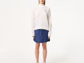 Женский шерстяной свитер Lacoste с высоким воротом