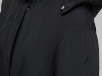 Пуховое пальто с поясом и капюшоном