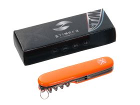 Нож перочинный Stinger 90 мм, 11 функций, оранжевый