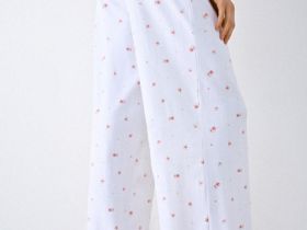 Брюки пижамные из трикотажа пуантель, Белый