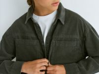 Вельветовая рубашка для девочек, Серый