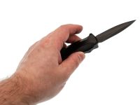 Фронтальный автоматический нож Daggerr Кощей All Black, сталь D2, рукоять алюминий