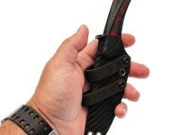 Нож Pocket Wolf Мини Тактик, сталь K340, рукоять G10/хаотичный карбон, черный