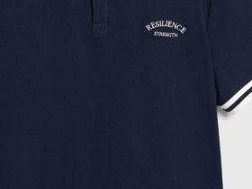 Поло из плотного пике, Синий