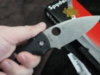 Складной нож Spyderco Shaman 229GP, сталь CPM® S30V™ Stonewash Plain, рукоять стеклотекстолит G10, чёрный