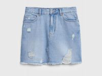 Джинсовая юбка мини, Голубой