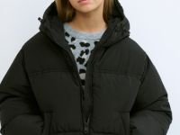 Утеплённая куртка для девочек, Черный