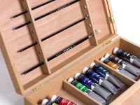 Набор масляных красок в подарочном кейсе Малевичъ, 20 предметов