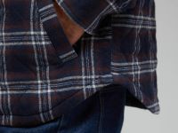 Утепленная куртка-рубашка в клетку