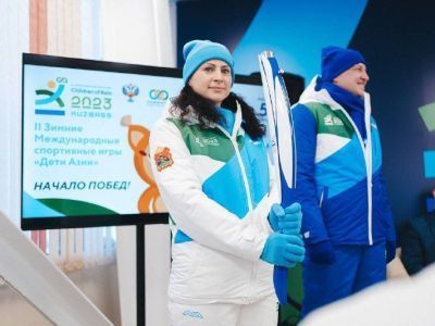 Факел огня зимних игр «Дети Азии» презентовали в Кузбассе