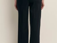 Брюки прямого кроя с добавлением льна