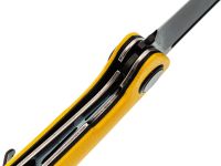 Нож Узбекский малый складной, сталь N690, рукоять G10 желтый