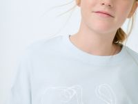 Футболка с принтом для девочек, Голубой