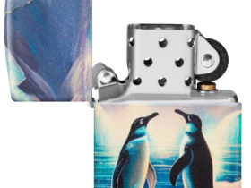 Зажигалка ZIPPO Penguin с покрытием Glow In The Dark Green, латунь/сталь, разноцветная, 38x13x57 мм