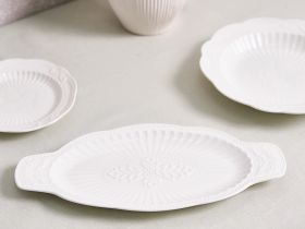 Блюдо Emboss White