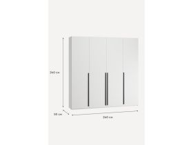 Распашной шкаф Кимбол 4-240x240 Белый