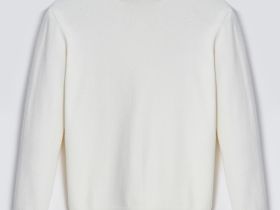 Свитер свободного силуэта с воротником-стойкой