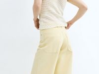 Широкие джинсы из плотного денима, Желтый