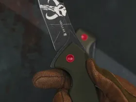 Складной нож Mr.Blade Hellcat Mini Mandalorian blackwash, сталь VG-10, рукоять Olive G10