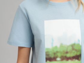 Футболка прямого кроя из джерси