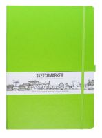 Блокнот для зарисовок Sketchmarker 21*29,7 cм 80 л 140 г, твердая обложка Зеленый луг
