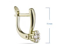 Серьги из желтого золота с бриллиантами э0301сг04152800