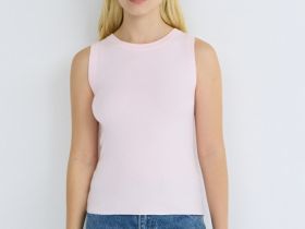 Базовая майка из трикотажа, Розовый