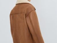 Дублёнка с искусственным мехом, Бежевый